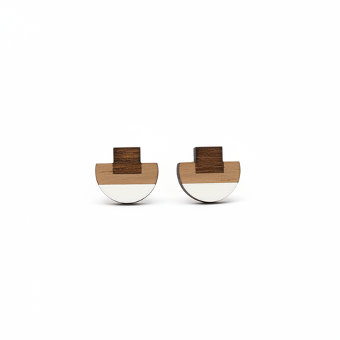 Boucles d’oreilles scandinaves formes géométriques
