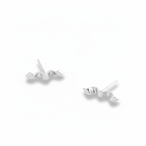 Boucles d’oreilles rubans ondulés