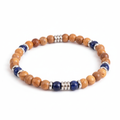Bracelet extensible bois mala - fond blanc