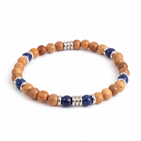 Bracelet extensible bois mala - fond blanc