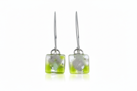 Boucles d'oreilles limette - Alignement droit