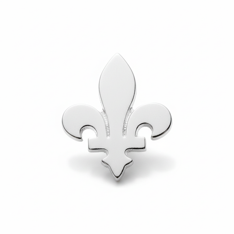Épinglette fleur de lys argent