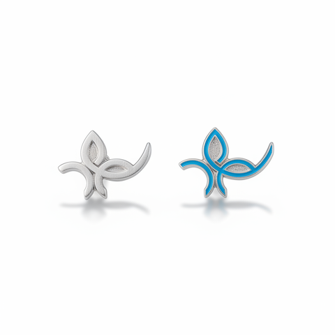 Épinglette fleur de lys stylisée