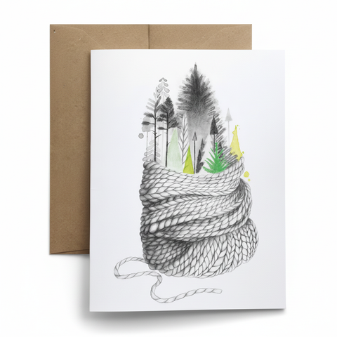 Carte de souhaits forêt réconfortante