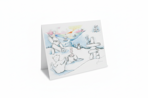Carte de souhaits Asana Inukshuk