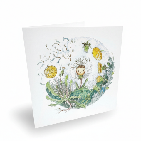 Carte de souhaits Monsieur Dandelion