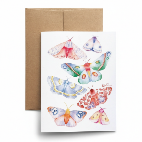 Carte de souhaits papillons colorés