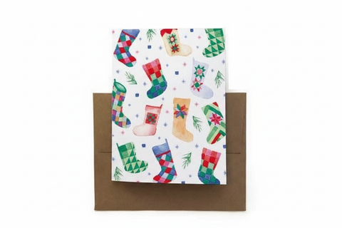 Carte de souhaits Bas de Noël