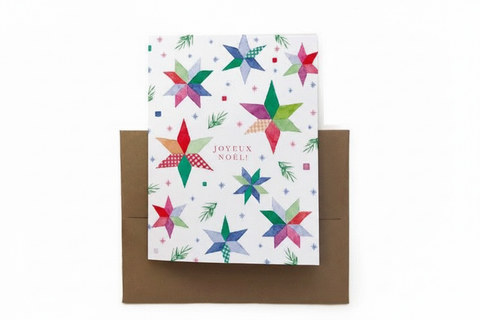 Carte de souhaits Noël étoilé