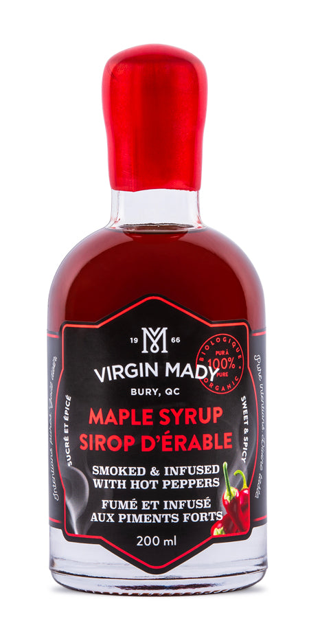 Sirop d’érable fumé et infusé aux piments forts
