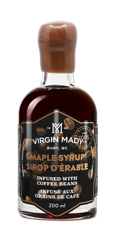 Sirop d’érable infusé aux grains de café