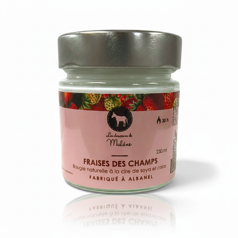 Bougie naturelle fraises des champs