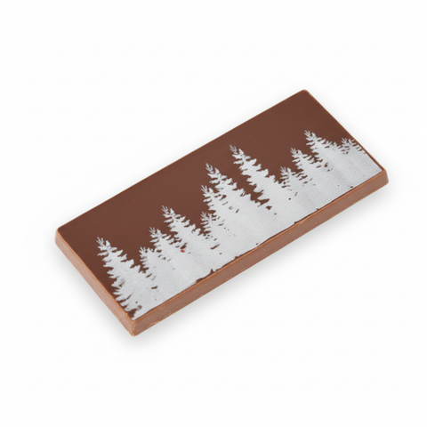 Tablette de chocolat professionnelle sur fond blanc