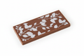 Tablette chocolat au lait motifs feuilles bleuets