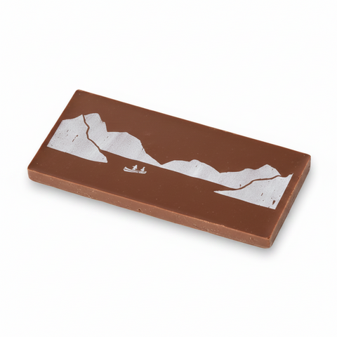 Tablette de chocolat motifs Lac et canot