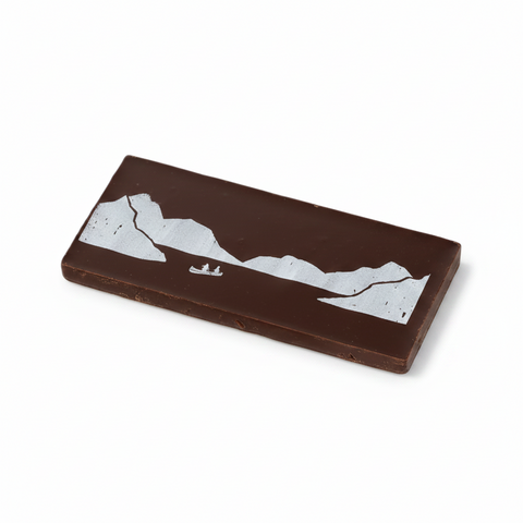 Tablette de chocolat motifs Lac et canot