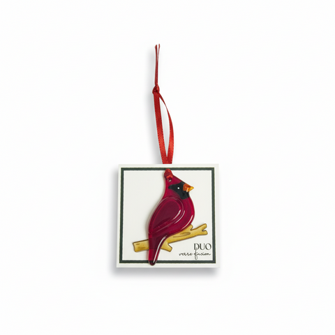 Ornement en verre cardinal