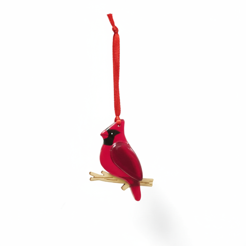Ornement en verre cardinal