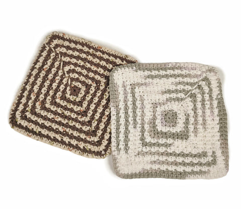 Sous-plat mosaïque en tricot