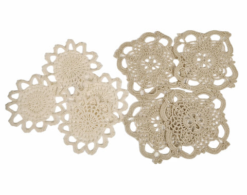 Ensemble de quatre sous-verres en tricot fin