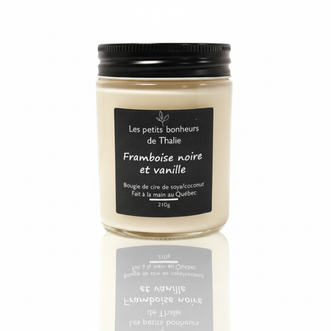 Bougie Framboise noire et vanille - Photo professionnelle