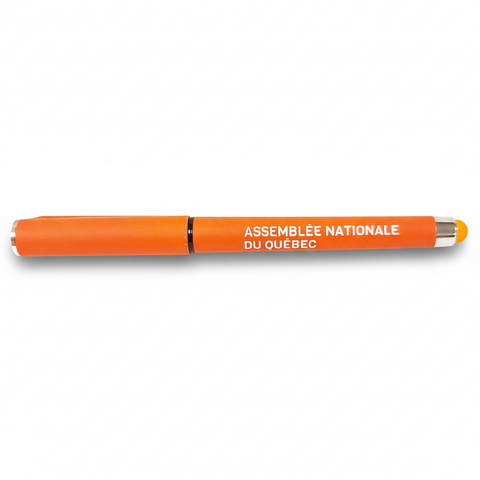 Stylo orange avec ombre