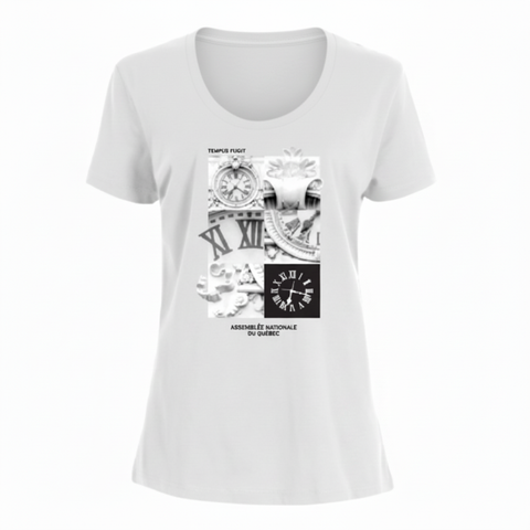 T-shirt blanc femme collection Tempus Fugit