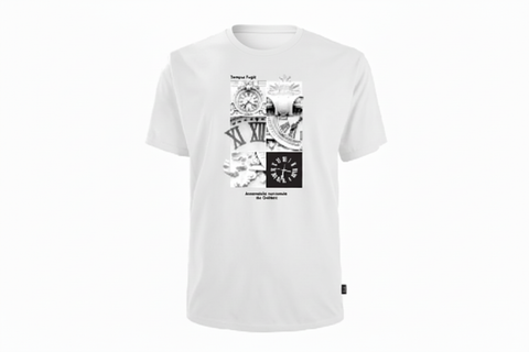 T-shirt blanc Tempus Fugit - sans étiquette