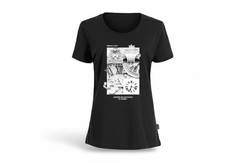 T-shirt noir femme collection Tempus Fugit
